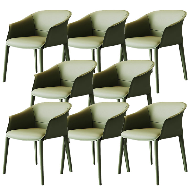 Eigentijdse stijl armstoel lederen eetkamerstoel voor thuisgebruik