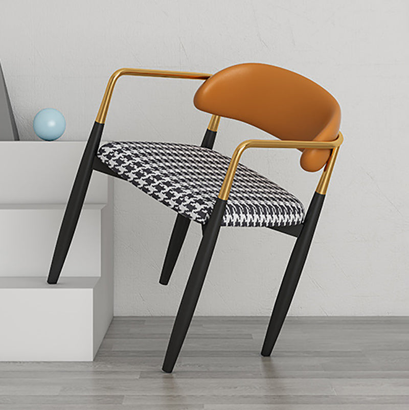 Sedia da pranzo moderno da pranzo in metallo sedia da sala da pranzo aperto