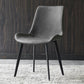 Modern Leather Side Chair Solid Back Dining Chair with Metal Base Clearhalo 'Dining Chairs' 'Dining Tables & Seating' 'dining_chair' 'furn' 'furn_dining_chair' 'Furniture' 'Kitchen & Dining Furniture' 6390327
