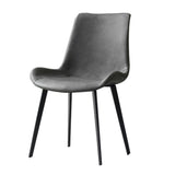 Modern Leather Side Chair Solid Back Dining Chair with Metal Base Clearhalo 'Dining Chairs' 'Dining Tables & Seating' 'dining_chair' 'furn' 'furn_dining_chair' 'Furniture' 'Kitchen & Dining Furniture' 6390336