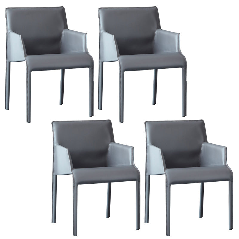 Moderne Stuhlstuhl Leder Home benutzen Esstuhl mit Metallbeinen