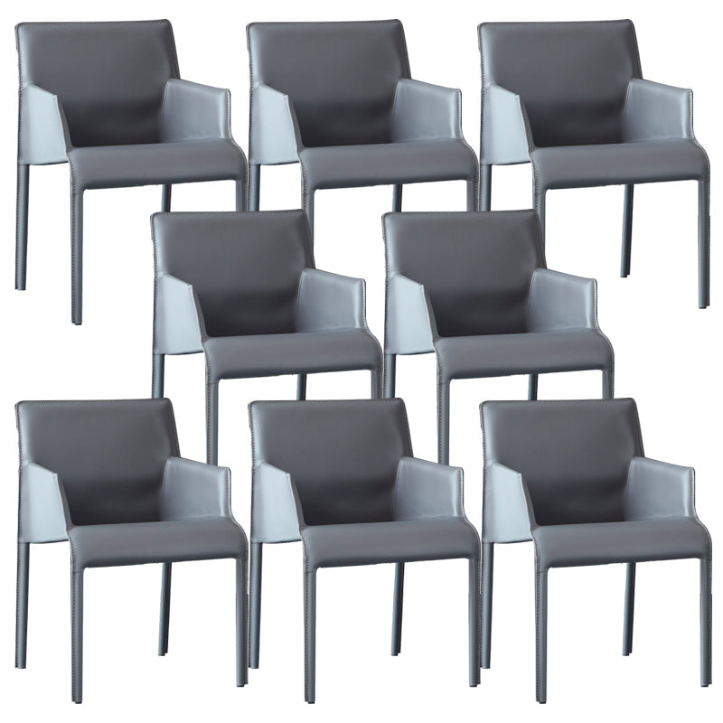 Moderne Stuhlstuhl Leder Home benutzen Esstuhl mit Metallbeinen