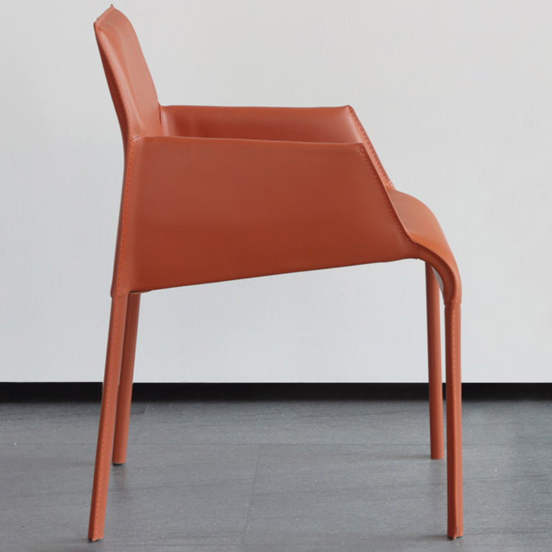 Moderne Stuhlstuhl Leder Home benutzen Esstuhl mit Metallbeinen