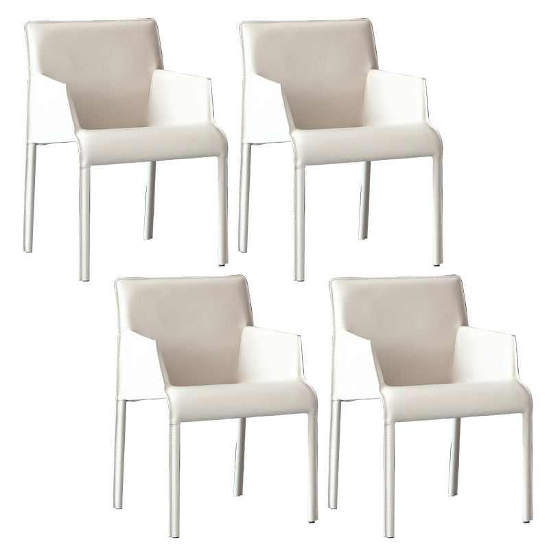 Moderne Stuhlstuhl Leder Home benutzen Esstuhl mit Metallbeinen