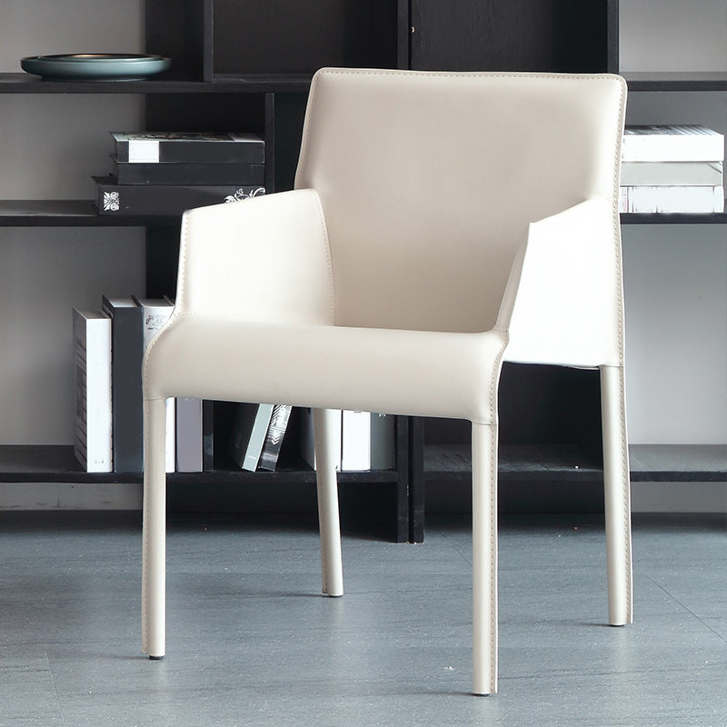 Moderne Stuhlstuhl Leder Home benutzen Esstuhl mit Metallbeinen