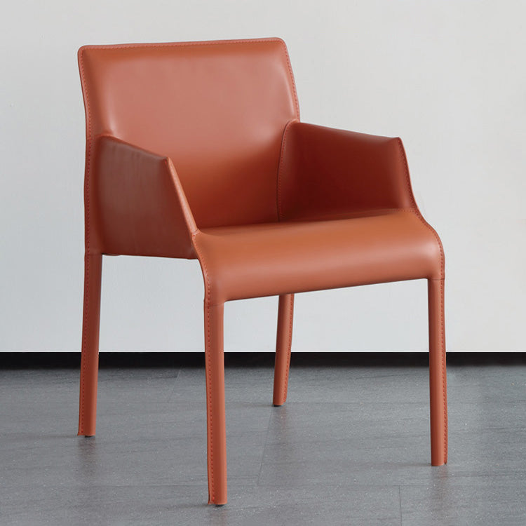 Moderne Stuhlstuhl Leder Home benutzen Esstuhl mit Metallbeinen