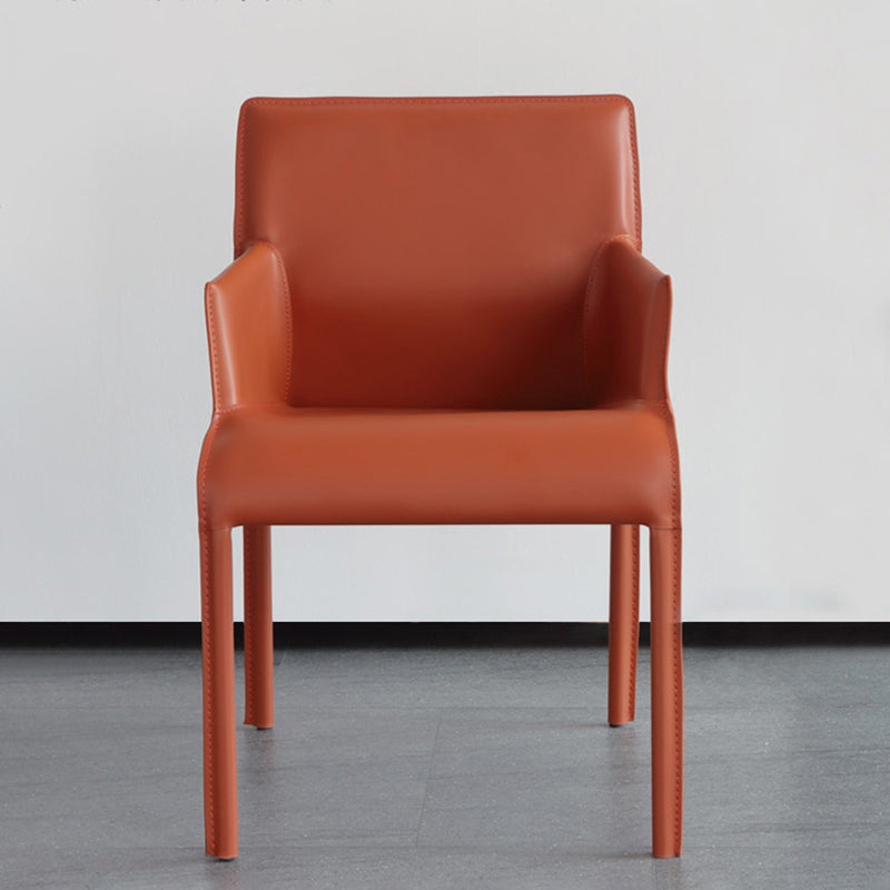 Moderne Stuhlstuhl Leder Home benutzen Esstuhl mit Metallbeinen