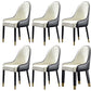 Contemporary Side Chair Upholstered Armless Faux Leather Dining Chairs White 6 Piece Set Clearhalo 'Dining Chairs' 'Dining Tables & Seating' 'dining_chair' 'furn' 'furn_dining_chair' 'Furniture' 'Kitchen & Dining Furniture' 6390373