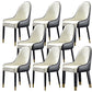 Contemporary Side Chair Upholstered Armless Faux Leather Dining Chairs White 8 Piece Set Clearhalo 'Dining Chairs' 'Dining Tables & Seating' 'dining_chair' 'furn' 'furn_dining_chair' 'Furniture' 'Kitchen & Dining Furniture' 6390376
