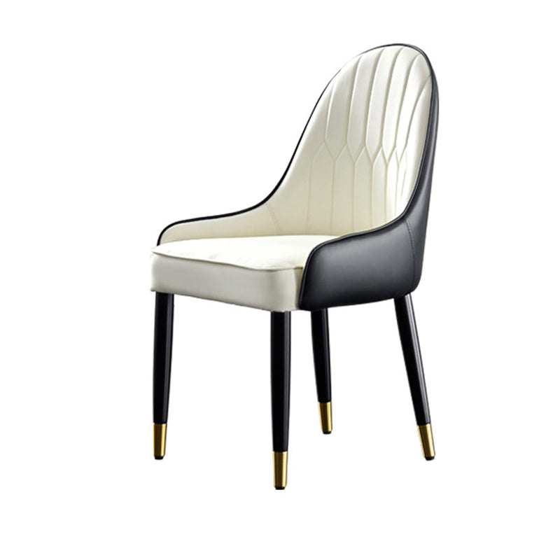 Contemporary Side Chair Upholstered Armless Faux Leather Dining Chairs Clearhalo 'Dining Chairs' 'Dining Tables & Seating' 'dining_chair' 'furn' 'furn_dining_chair' 'Furniture' 'Kitchen & Dining Furniture' 6390378