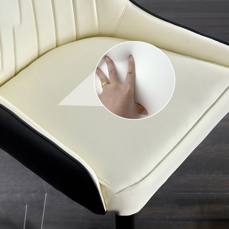 Contemporary Side Chair Upholstered Armless Faux Leather Dining Chairs Clearhalo 'Dining Chairs' 'Dining Tables & Seating' 'dining_chair' 'furn' 'furn_dining_chair' 'Furniture' 'Kitchen & Dining Furniture' 6390379