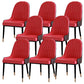 Contemporary Side Chair Upholstered Armless Faux Leather Dining Chairs Red 8 Piece Set Clearhalo 'Dining Chairs' 'Dining Tables & Seating' 'dining_chair' 'furn' 'furn_dining_chair' 'Furniture' 'Kitchen & Dining Furniture' 6390384