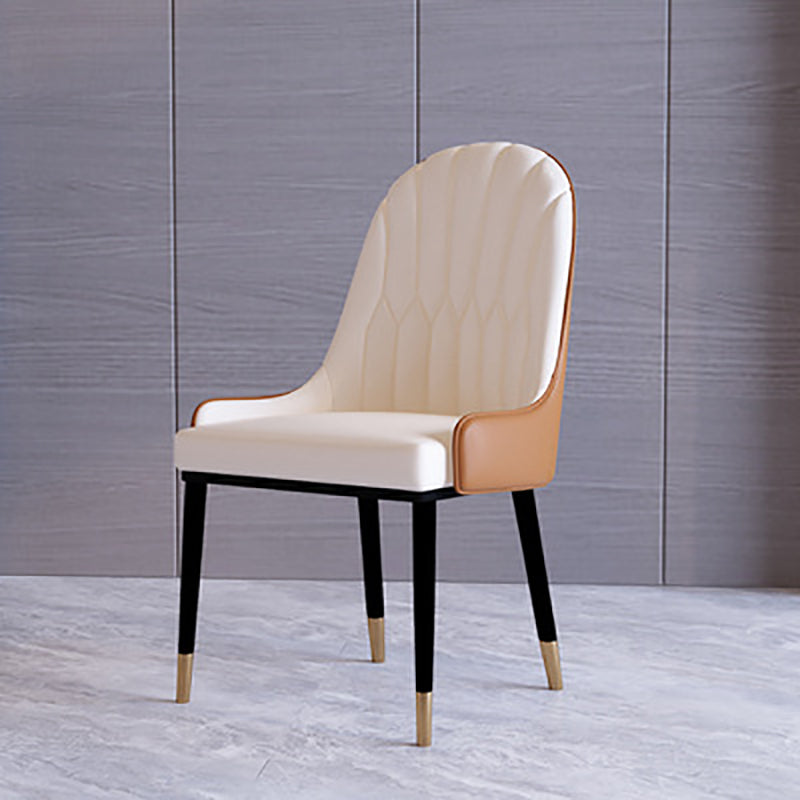 Contemporary Side Chair Upholstered Armless Faux Leather Dining Chairs Clearhalo 'Dining Chairs' 'Dining Tables & Seating' 'dining_chair' 'furn' 'furn_dining_chair' 'Furniture' 'Kitchen & Dining Furniture' 6390388