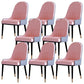 Contemporary Side Chair Upholstered Armless Faux Leather Dining Chairs Pink 8 Piece Set Clearhalo 'Dining Chairs' 'Dining Tables & Seating' 'dining_chair' 'furn' 'furn_dining_chair' 'Furniture' 'Kitchen & Dining Furniture' 6390392