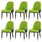 Contemporary Side Chair Upholstered Armless Faux Leather Dining Chairs Green 6 Piece Set Clearhalo 'Dining Chairs' 'Dining Tables & Seating' 'dining_chair' 'furn' 'furn_dining_chair' 'Furniture' 'Kitchen & Dining Furniture' 6390406