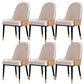 Contemporary Side Chair Upholstered Armless Faux Leather Dining Chairs Off-White 6 Piece Set Clearhalo 'Dining Chairs' 'Dining Tables & Seating' 'dining_chair' 'furn' 'furn_dining_chair' 'Furniture' 'Kitchen & Dining Furniture' 6390422