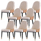 Contemporary Side Chair Upholstered Armless Faux Leather Dining Chairs Off-White 8 Piece Set Clearhalo 'Dining Chairs' 'Dining Tables & Seating' 'dining_chair' 'furn' 'furn_dining_chair' 'Furniture' 'Kitchen & Dining Furniture' 6390423