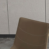 Chaise de style moderne en cuir en cuir chaise latéral avec base en métal