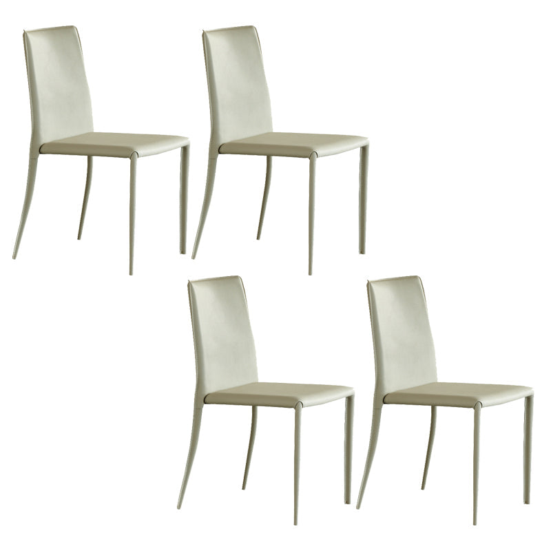 Silla de cuero moderna sólida sólida para comedor para comedor