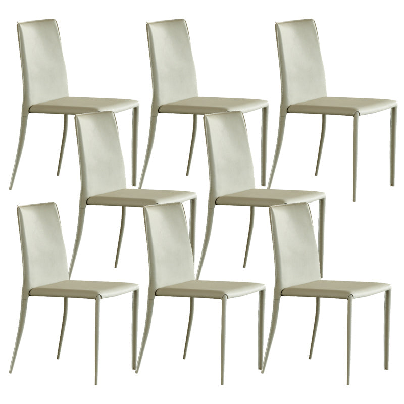 Silla de cuero moderna sólida sólida para comedor para comedor