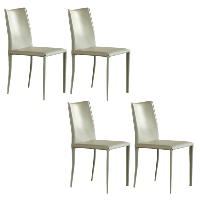 Silla de cuero moderna sólida sólida para comedor para comedor