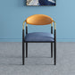 Glam -arm stoel metalen benen open achterste eetkamerstoel voor thuisgebruik