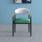 Glam -arm stoel metalen benen open achterste eetkamerstoel voor thuisgebruik
