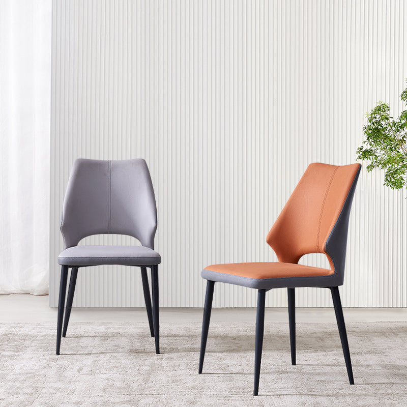 ウィングバックアームレスチェアコンテンポラリーキッチンダイニングサイドチェア