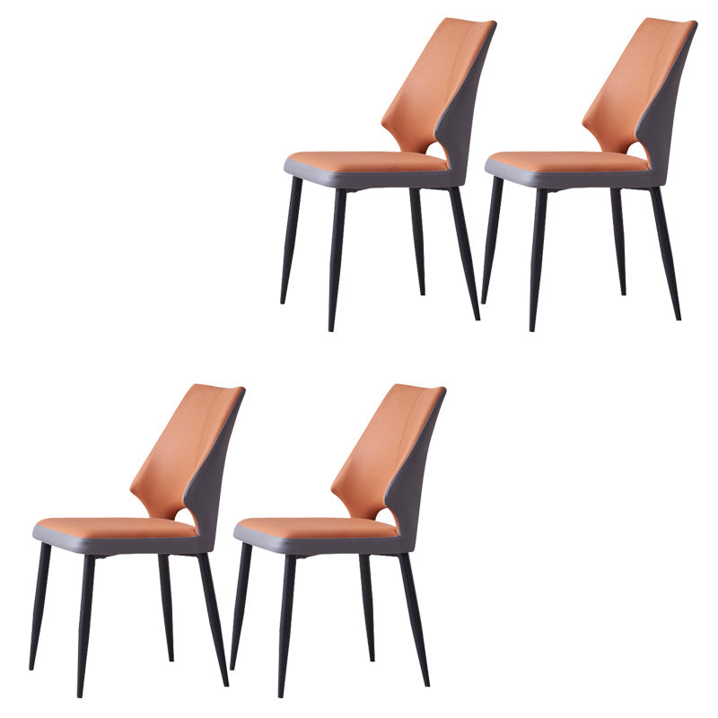 ウィングバックアームレスチェアコンテンポラリーキッチンダイニングサイドチェア