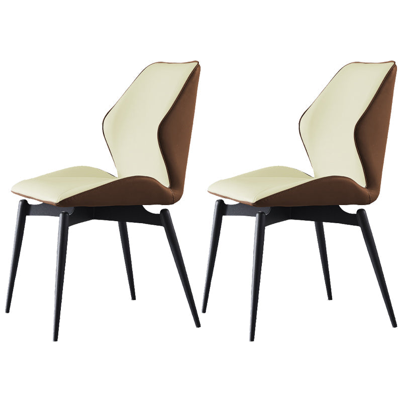 Heimspeisesaal Stuhl Faux Leder Side Wingback Armless Stuhl