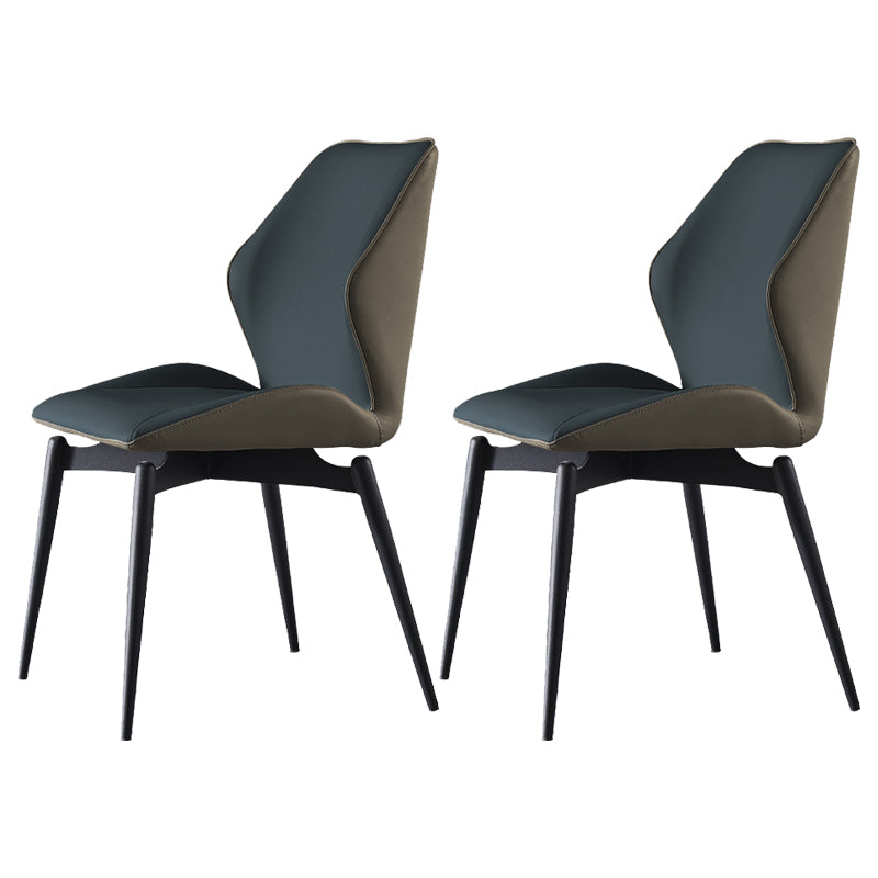 Heimspeisesaal Stuhl Faux Leder Side Wingback Armless Stuhl