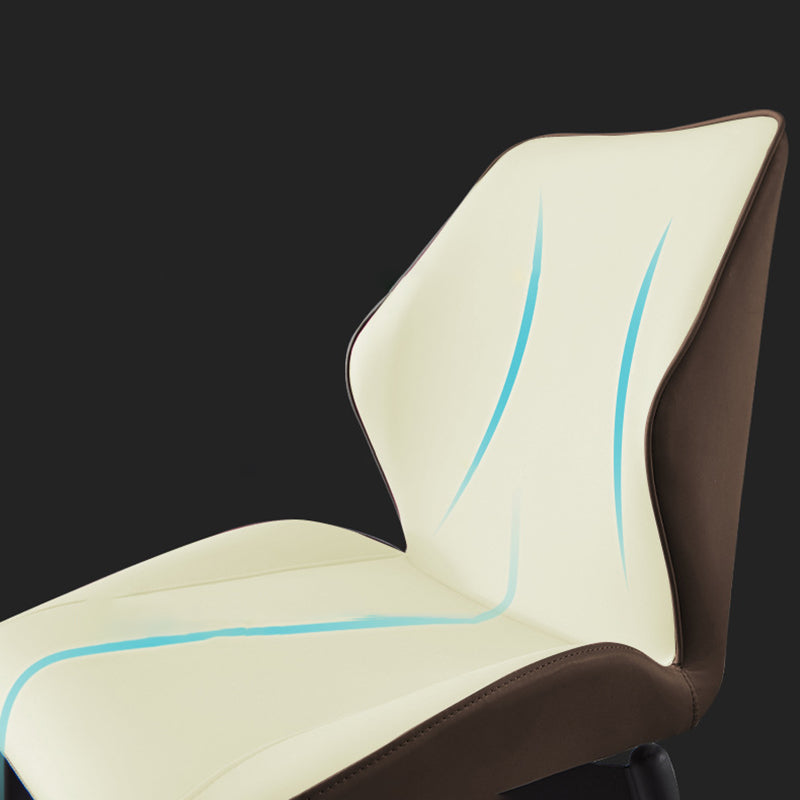 Heimspeisesaal Stuhl Faux Leder Side Wingback Armless Stuhl