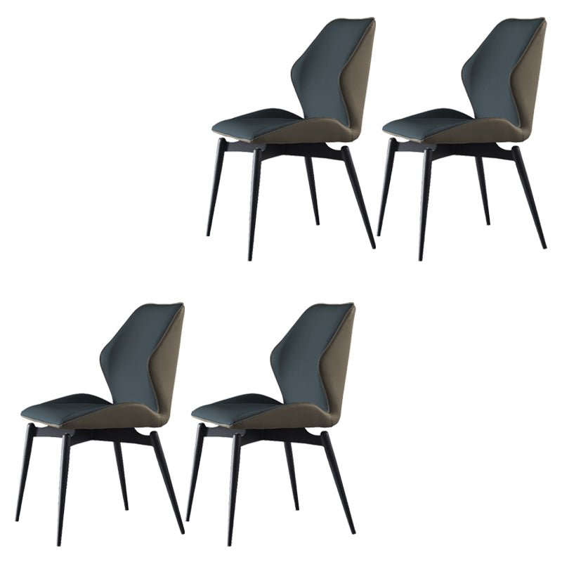 Heimspeisesaal Stuhl Faux Leder Side Wingback Armless Stuhl