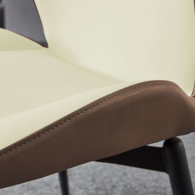 Heimspeisesaal Stuhl Faux Leder Side Wingback Armless Stuhl