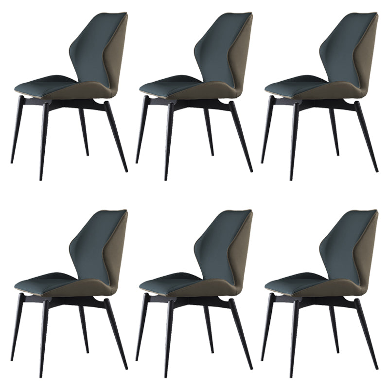 Heimspeisesaal Stuhl Faux Leder Side Wingback Armless Stuhl