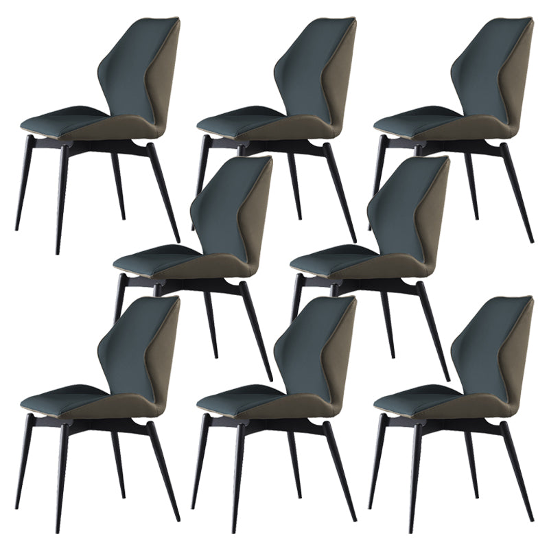 Heimspeisesaal Stuhl Faux Leder Side Wingback Armless Stuhl