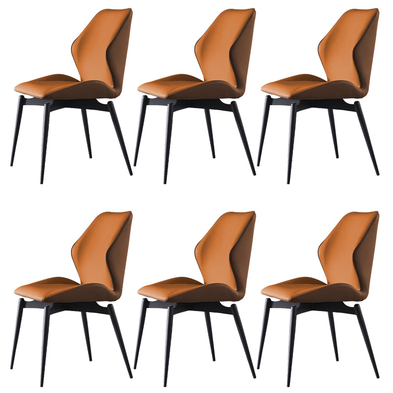 Heimspeisesaal Stuhl Faux Leder Side Wingback Armless Stuhl