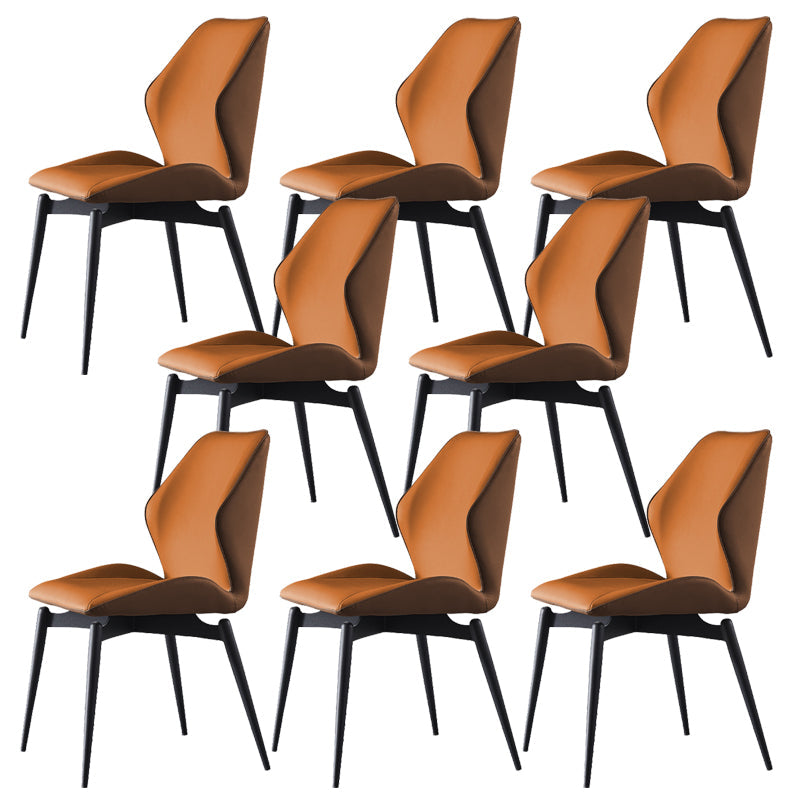 Heimspeisesaal Stuhl Faux Leder Side Wingback Armless Stuhl