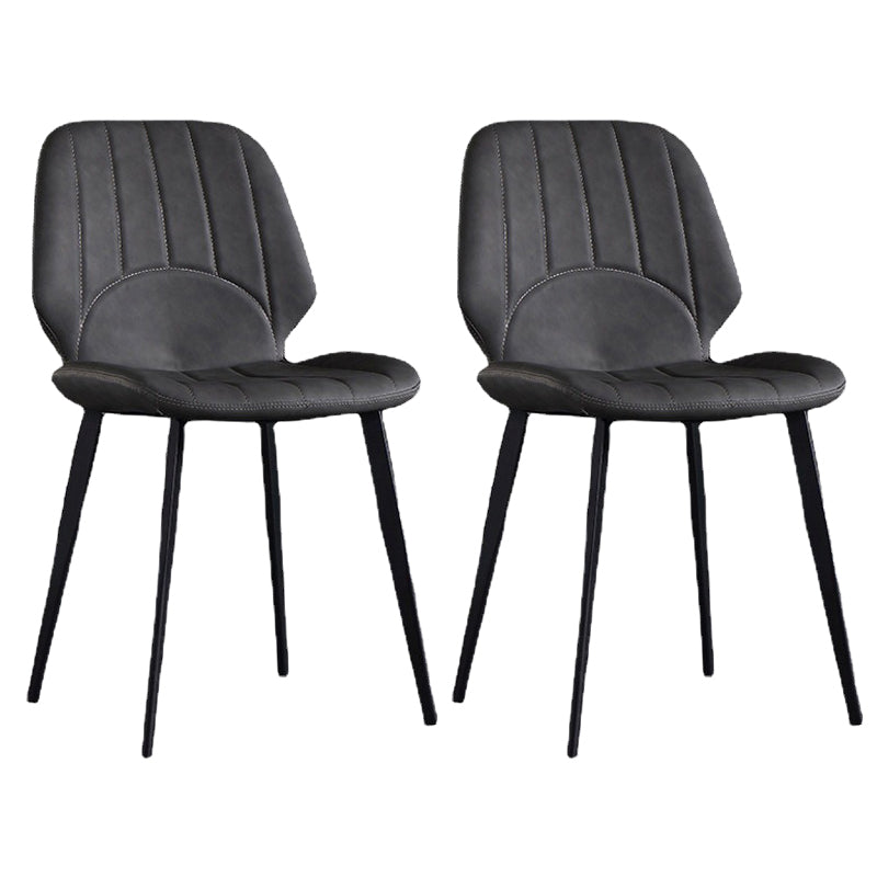 Chaise latéral de salle à manger industrielle chaise à manger en cuir pu