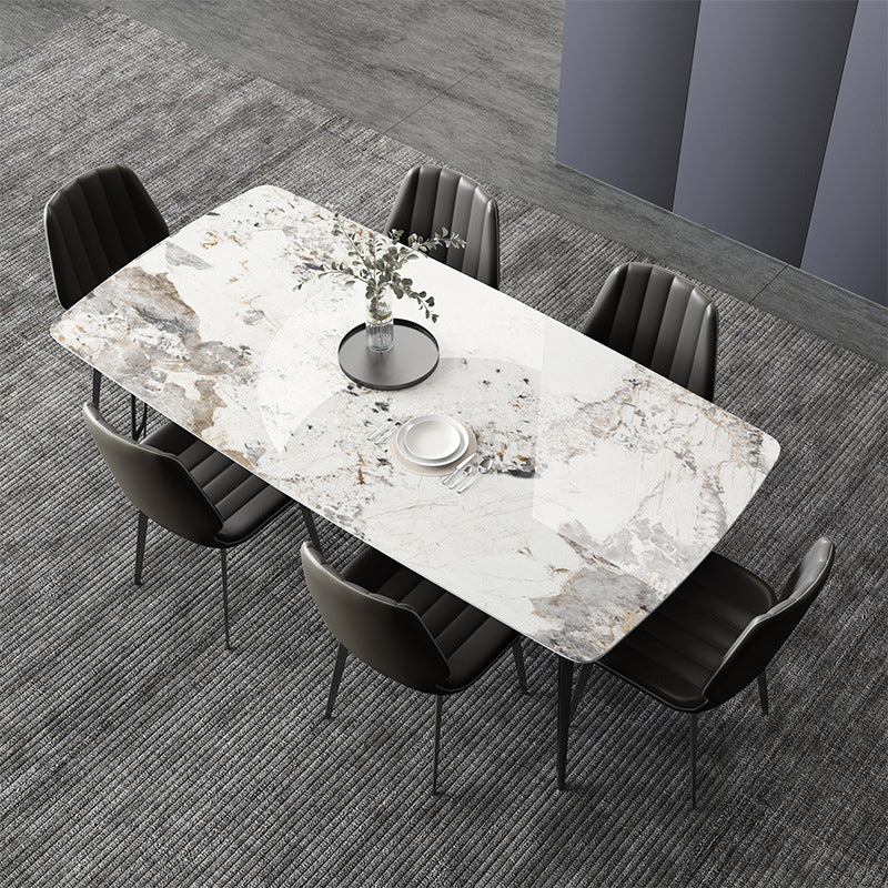 Chaise latéral de salle à manger industrielle chaise à manger en cuir pu