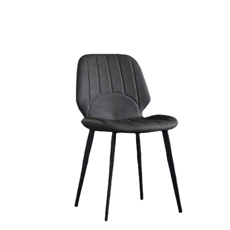 Chaise latéral de salle à manger industrielle chaise à manger en cuir pu