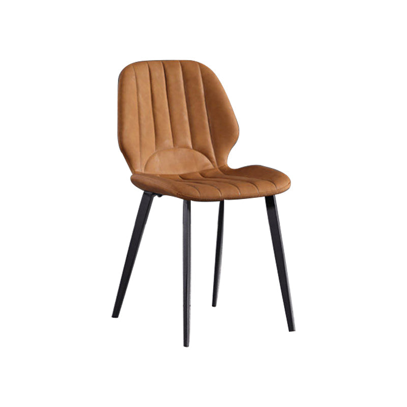 Chaise latéral de salle à manger industrielle chaise à manger en cuir pu