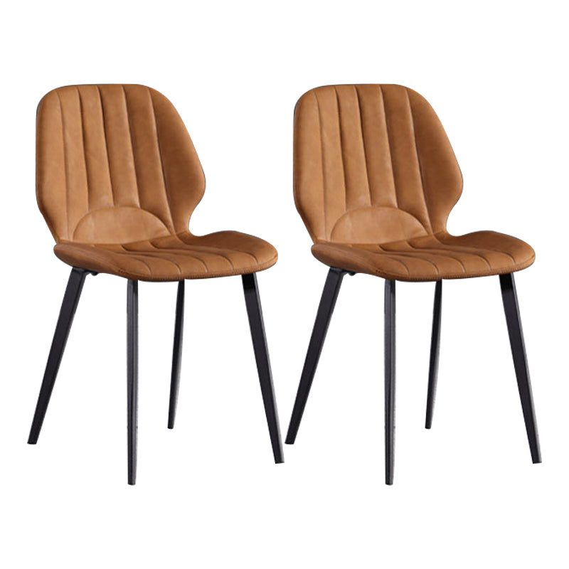 Chaise latéral de salle à manger industrielle chaise à manger en cuir pu