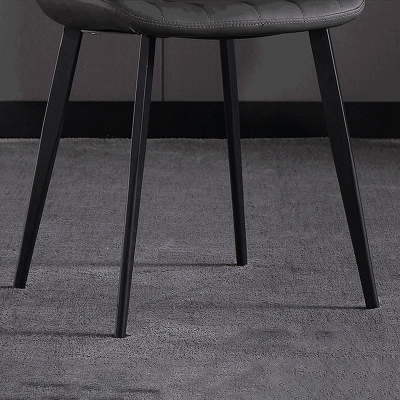 Chaise latéral de salle à manger industrielle chaise à manger en cuir pu