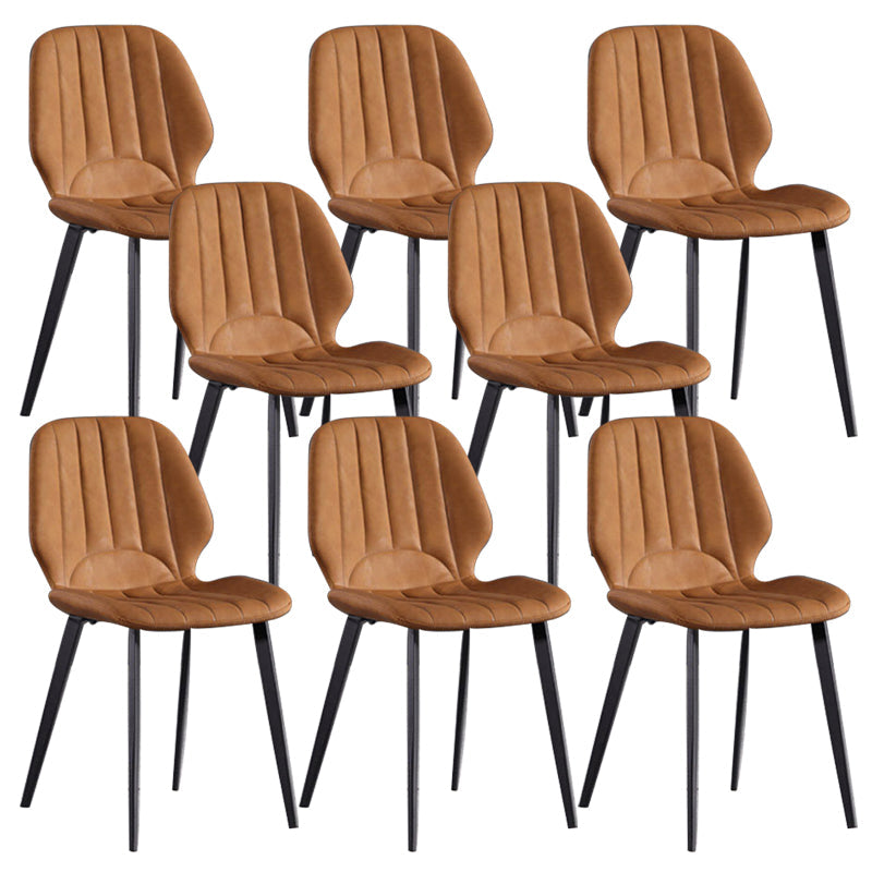Chaise latéral de salle à manger industrielle chaise à manger en cuir pu