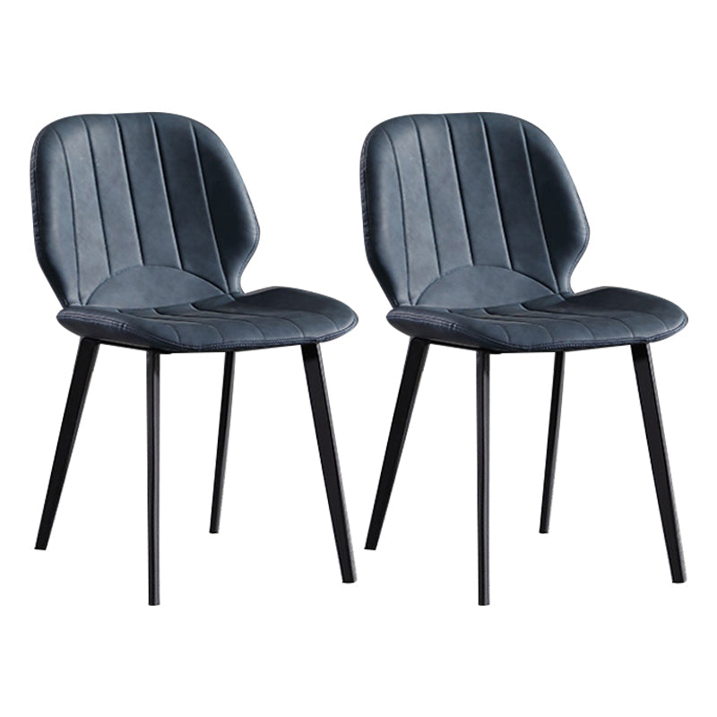 Chaise latéral de salle à manger industrielle chaise à manger en cuir pu