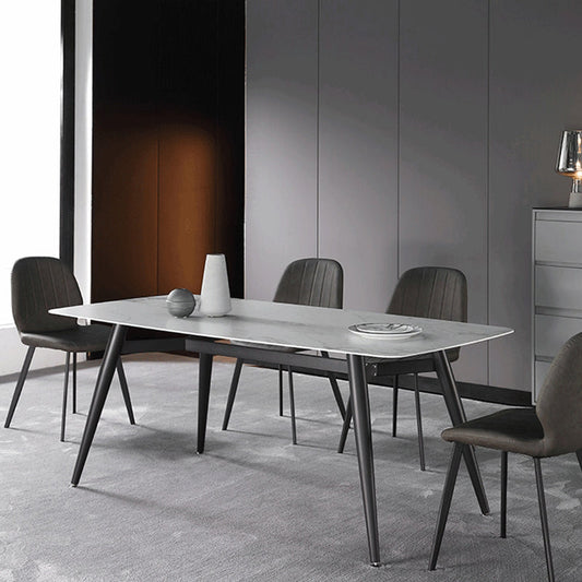 Industrial Dining Side Chair Wingback PU Leather Dining Chair