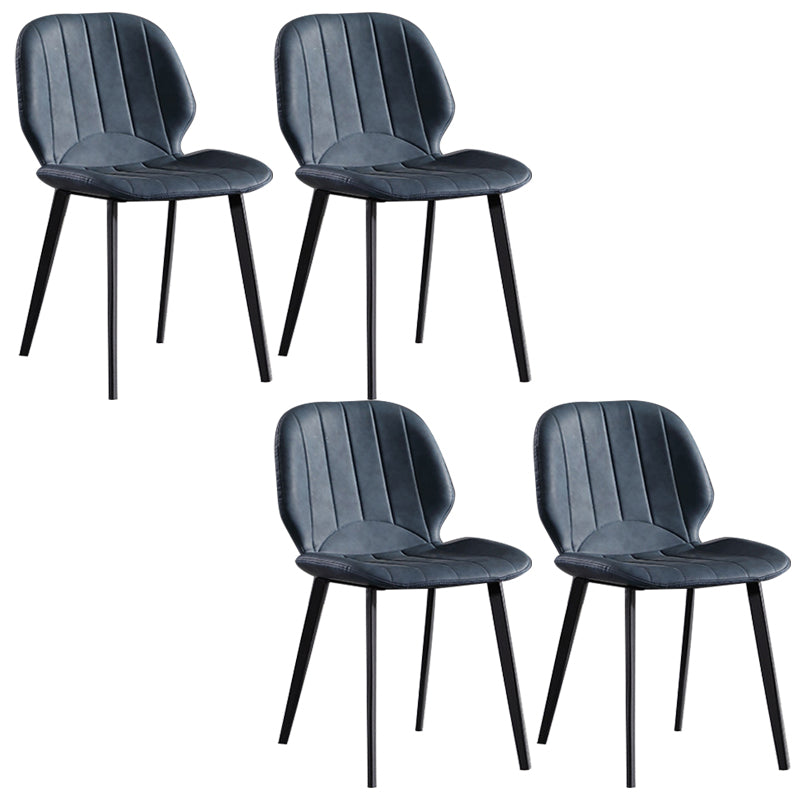 Chaise latéral de salle à manger industrielle chaise à manger en cuir pu