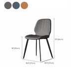 Chaise latéral de salle à manger industrielle chaise à manger en cuir pu