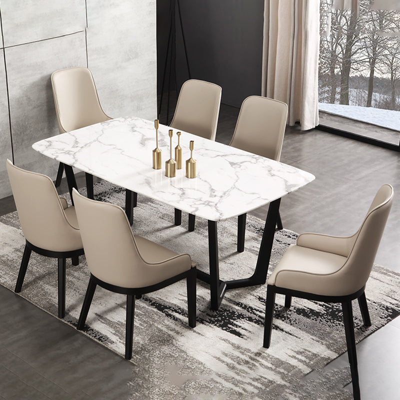 Moderne stijl faux lederen stoelen arm zijstoelen met houten benen voor thuisgebruik